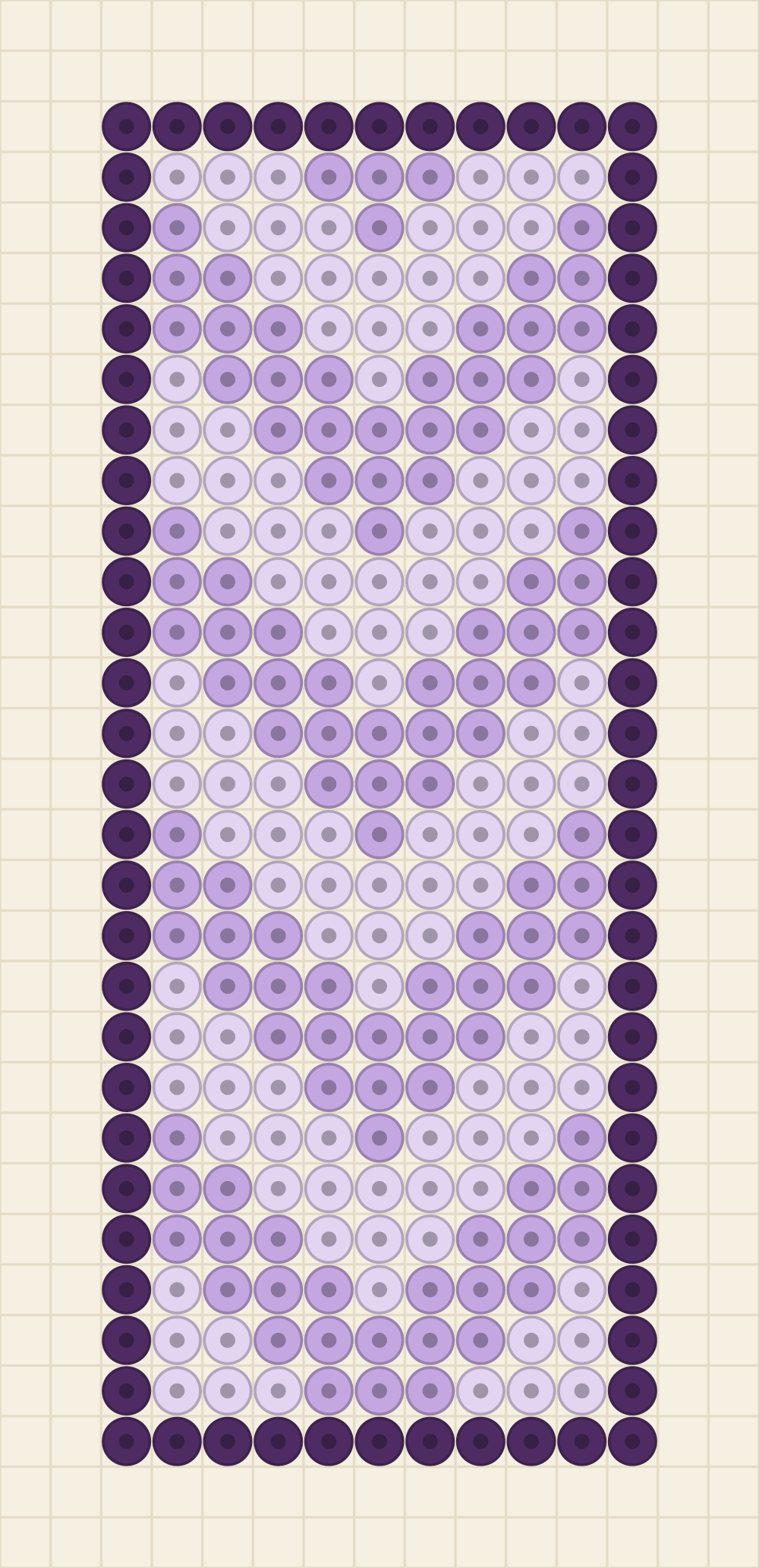 Perler bead bookmark idea charted as nested two colour chevrons in a dark frame